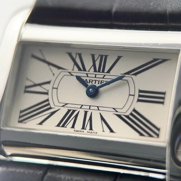Cartier Tank Divan Steel Silver Dial 31mm Quartz Movement Womens Watch W6300255 - Picture 1 of 9